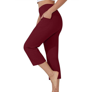 Concevez votre propre capri pour femme, couleur unie, séchage rapide, en promotion, en stock. - Product Image 5