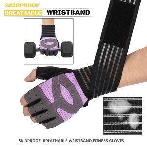Gants de fitness demi-doigts en cuir PU légers pour la musculation, le bodybuilding et les entraînements en salle de sport, avec support de paume rembourré, unisexe - Product Image 4