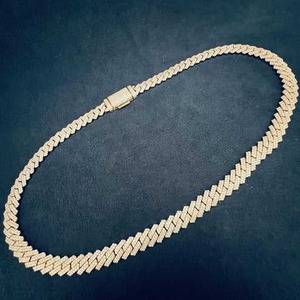 Hip Hop 14K Solid <b>Gold</b> Cuban <b>Infinity</b> Link Chain Brilliant Cut VVS Lab Grown Diamonds IGI Certified Iced <b>Necklace</b> Unisex Luxury - Product Image 4