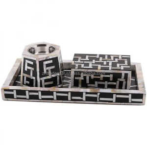 Golden Serenity madre de perla Mabkhara quemador hecho a mano de lujo Bakhoor titular para Ramadan Eid, elegante decoración de fragancia para el hogar - Product Image 2