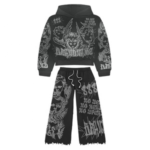 Survêtements personnalisés Y2K à sublimation intégrale, effet délavé à l'acide, streetwear, marque OEM, hip-hop, vêtements de sport, vêtements décontractés, jogging d'hiver - Product Image 1