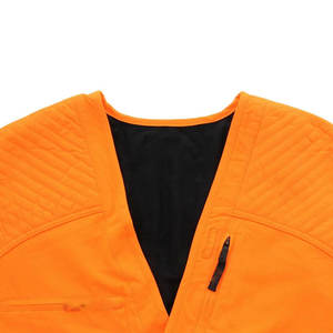 Gilet de chasse orange pour homme, sans manches, multi-poches, respirant, en polyester, pour l'automne - Product Image 4