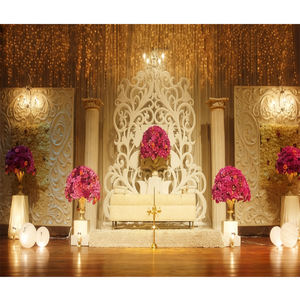 ฉากหลังงานแต่งงานสมัยใหม่จากแผ่นไฟเบอร์กลาสสำหรับตกแต่งหลังเวทีงานเลี้ยง สามารถปรับแต่งขนาดและสีได้ จัดหาโดยเดนมาร์ก สำหรับงานอีเว้นท์ - Product Image 1