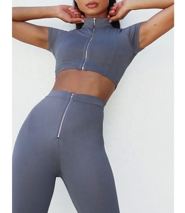 Conjunto Deportivo de Yoga para Mujer, Suave, Transpirable, de Spandex sin Costuras, Cintura Alta, para Gimnasio, Running, Yoga y Ejercicio en Casa - Product Image 1