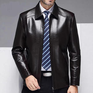 <b>Winter</b> Leather Zip-Up <b>Jacket</b> Luxury Leather Casual <b>Jacket</b> Classic Leather Aviator <b>Jacket</b> Men's Leather Rider <b>Jacket</b> - Product Image 6