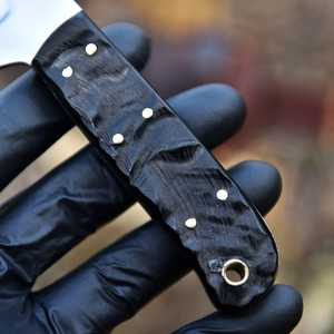 มีดทำมือใบตายแบบ Fixed Blade สำหรับล่าสัตว์และตั้งแคมป์  ทำจากเหล็กคาร์บอน ปลายมีดแบบ Drop Point ด้ามทำจากเขาแกะ ขนาด 8 นิ้ว อเนกประสงค์สำหรับกิจกรรมกลางแจ้ง - Product Image 5