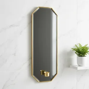 Miroir mural artisanal moderne à cadre métallique irrégulier, design artisanal, pour mariage, Diwali, Ramadan, finition laiton, épaisseur 3,0 mm - Product Image 2