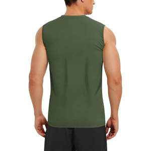 T-shirt sans manches élégant pour homme, coupe ajustée, design moderne, respirant, tenue d'été pour la salle de sport et les occasions décontractées - Product Image 2