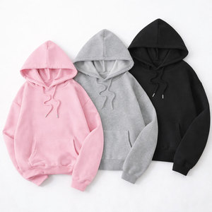 Sweat à capuche personnalisé pour femme, épais, en molleton de coton, coupe oversize, à épaules tombantes, avec fermeture éclair, anti-plis - Product Image 2
