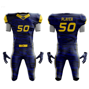 Ensemble de maillots de football américain pour hommes, 50 noms de joueurs, sublimation, évacuation de l'humidité, manches courtes, 100% polyester respirant - Product Image 3
