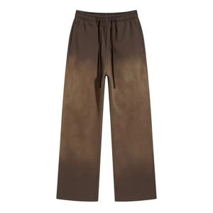 กางเกงวอร์มผู้ชายรุ่นปี 2026 กางเกงวอร์มสตรีทฮิต แต่งเชือกผูกเอว ซักล้างแล้ว กางเกงขายาวผู้ชาย 450 กรัม ย้อมสีแบบสเปรย์ ทรงหลวม - Product Image 4