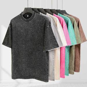 Camisetas de Franela de Tallas Grandes para Verano, Estampado Gráfico Vintage con Lavado Ácido Personalizado, Camiseta de Franela para Hombre, Sublimación - Product Image 4