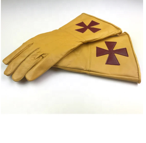 Guantes de cuero de caballero templario, masónico, venta al por mayor - Product Image 3