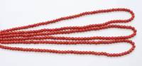 Perles rondes lisses en corail rouge naturel AAA, 4 mm, perles de pierre précieuse en corail rouge, 15 pouces, brin de perles rondes en corail naturel pour bijoux