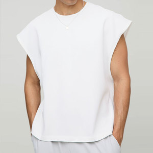 High Quality Streetwear Outdoor Summer Tank Top Fashion Casual Wear Plus Size Baggy Longline Unisex O Neck Sleeveless Singlet - Product Image 4