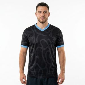 เสื้อฟุตบอลผู้ชายแบบสั่งทำ คอวี แขนสั้น ผ้าถัก ระบายอากาศได้ดี เป็นมิตรกับสิ่งแวดล้อม แห้งเร็ว ผลิตจากโพลีเอสเตอร์/คอตตอน - Product Image 1