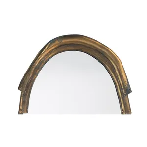 Espejo de Pared Ovalado de Latón, Diseño Art Deco, 45x17 Pulgadas, Decoración para el Hogar, Espejo Decorativo para Entrada - Product Image 3