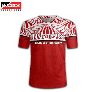 Camiseta de Rugby Sublimada Personalizada INDEX de Manga Corta para Hombre, Ajustada, Transpirable, de Poliéster, para Todas las Temporadas, con Estampado Geométrico - Product Image 6