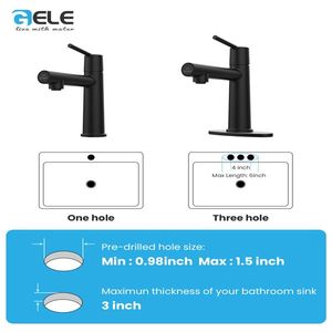 Matte Black Deck Mount Single-Handle Bathroom Faucet for 1-3 Holes Fountain Flow Mode Laundry Vanit Function Bath Shower Faucets - Product Image 3