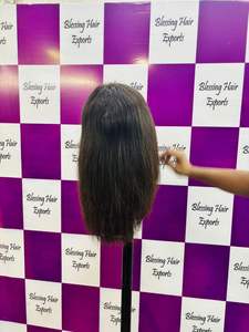 Al por mayor Extensiones de cabello corto de 12 pulgadas, Peluca Bob con cierre 2/6, Base de encaje de doble densidad, Base de toupee, Base gruesa, Rubia, Cabello humano de 14 pulgadas - Product Image 2