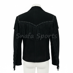 เสื้อแจ็คเก็ตหนังแท้สไตล์ตะวันตกสำหรับผู้หญิง สวมใส่สบาย ดีไซน์ทันสมัย พร้อมซิปด้านหน้าแบบสั่งทำพิเศษ - Product Image 2