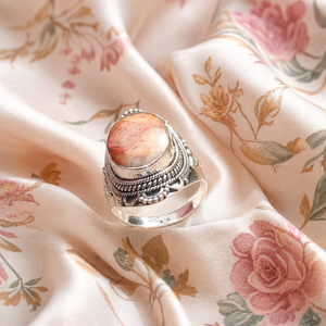 Natural Rhodochrosite Large Gemstone <b>Ring</b> <b>925</b> Sterling <b>Silver</b> Handmade Vintage Boho Statement <b>Ring</b> Women Jewelry Christmas gift - Product Image 2