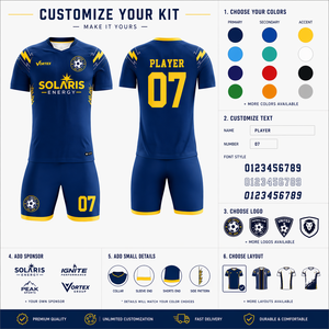 Maillot de football unisexe respirant en polyester uni sublimé personnalisé ensembles d'uniformes de football nom d'équipe personnalisé étirement dans les quatre sens complet - Product Image 2