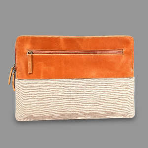 Genuine <b>Leather</b> Flat Laptop Sleeve <b>Case</b> Patterned Notebook Cover Custom Logo Business Travel Bag - Product Image 2