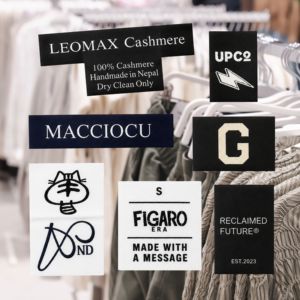 Étiquettes en satin imprimées personnalisées de haute qualité, écologiques, en rouleau, pour vêtements, sacs, chaussures et articles de confection – Vente en gros - Product Image 1