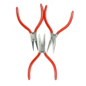 High Quality Precision Flat Nose Jewelry Pliers Red Handle Smooth Jaw <b>Wire</b> Shaping <b>Craft</b> Hand Tool For Jewelry Manufacturer - Product Image 1