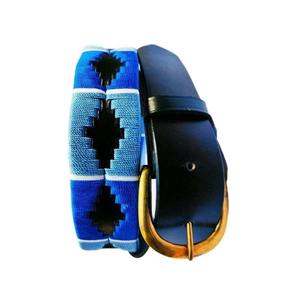 Handmade Premium Leather Polo Belt Traditional Hand-Stitched Pampa Diamond Embroidered Belt Luxury Equestrian Style Casual Wear - Product Image 3