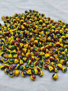 Cuentas Murrini Amarillas y Negras de Vidrio Soplado al por Mayor |   Caja de Cuentas Africanas Millefiori Holandesas para la Fabricación de Joyería - Product Image 5