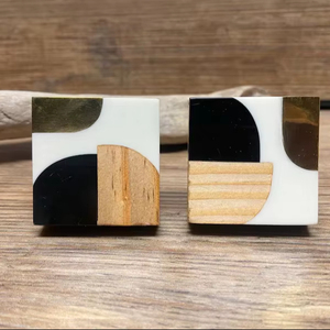 Tiradores y pomos de madera y resina para puertas, cajones, armarios de cocina, dormitorios, hoteles y muebles de sala de estar - Product Image 1