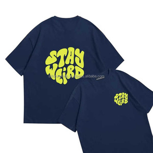 T-shirts décontractés à manches courtes en coton/polyester, imprimés en relief, respirants, de haute qualité, 200g, pour hommes, streetwear, OEM - Product Image 3