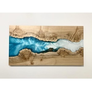 เขียงทำจากไม้อีพ็อกซี่ทำด้วยมือหรูหราใช้ในครัวเขียงทำจากเรซินไม้เนื้อแข็งสำหรับเตรียมอาหาร - Product Image 1