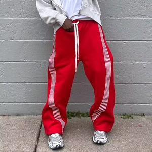 High Quality Logo Striped Contrast Design Casual Straight-Leg Loose <b>Oversize</b> Men's <b>Sweatpants</b> Heavyweight Baggy <b>Sweatpants</b> - Product Image 6