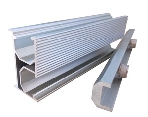 Rail solaire en aluminium anodisé direct usine, profil 26x45 A6005-T6, système de fixation photovoltaïque, rails de montage - Product Image 2