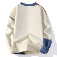 Pull à col rond pour homme, 100% coton, standard 320g, tricoté à la machine, respirant, rembourré, motif personnalisable sur le devant