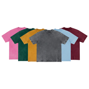 เสื้อยืดโอเวอร์ไซส์ผู้ชายสไตล์วินเทจฟอกสี-ผ้าฝ้าย 100% เนื้อหนา เป็นมิตรกับสิ่งแวดล้อมและระบายอากาศได้ดี - Product Image 1