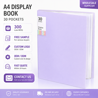 Carpeta Portafolio con Fundas de Plástico, Carpeta Portafolio con Protector de Hojas Transparentes, Libro de Presentación de 60 Páginas