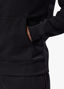 Ensemble de survêtement unisexe noir à capuche, grande taille, 2-en-1, décontracté, manches longues, couleur unie, molleton de coton, pantalon de jogging, tenue d'hiver - Product Image 5