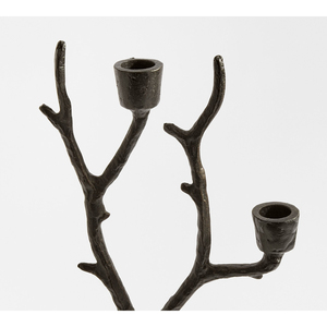 Portavelas de Metal con Forma de Astas de Ciervo, 6 Brazos, Decoración Navideña para el Hogar, Soporte de Cabeza de Ciervo para Mesa, Figura Hecha a Mano de Aluminio Dorado Antiguo - Product Image 5