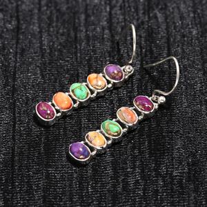 Pendientes Colgantes de Plata de Ley 925 Hechos a Mano con Turquesa, Joyería Fina Clásica, Venta al Por Mayor - Product Image 3