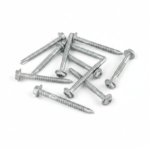 Self-Drilling <b>Screws</b> Washer Head Zinc/Hot-Dip <b>Galvanized</b> Carbon Steel Metric/Inch Standard Deep Coarse Thread Full-Length Class - Product Image 1