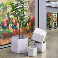 Jardinières en béton léger et en fibre de verre pour la maison et le jardin, grands pots de fleurs en ciment pour l'aménagement paysager
