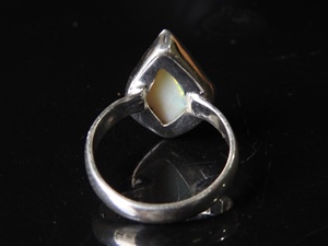 Opale australienne naturelle polie brute, sertie en argent, cadeau classique pour anniversaire, mariage, fête, pour elle, nouvelle arrivée - Product Image 6