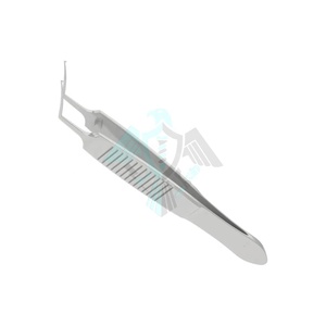 Fabricante superior Pissco para fórceps capsulares Arruga doble curva 10,0 cm instrumentos de cirugía oftálmica - Product Image 1