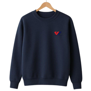 เสื้อสเวตเชิ้ตคอกลมสีกรมท่าสำหรับผู้ชาย แขนยาว สไตล์ลำลอง พรีเมียม สวมใส่สบาย รับทำโลโก้ตามสั่ง OEM ODM - Product Image 5