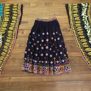 Wholesale Antique Hand Embroidered Rabari <b>Skirt</b> Vintage Handmade Kutchi Ghagra Handmade Bulk Product - Product Image 1