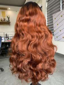 มัดผมลอนคลื่นมือมนุษย์100% หูถึงหูมัดผมมนุษย์เวียดนาม - Product Image 5